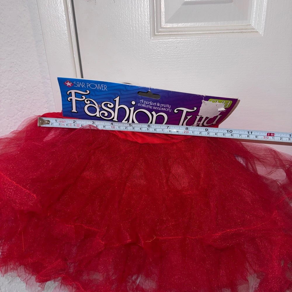 NWT Red Tutu Skirt tulle ballet dance dress up Halloween kids one size - Picture 3 of 5